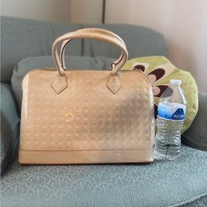 Arcadia Beige Satchel with Textured Design